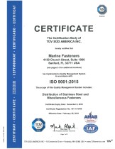 ISO 9001:2015 Marine Fasteners